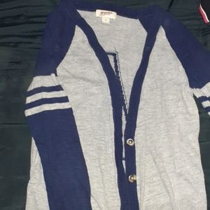 Navy Blue/Grey Cardigan